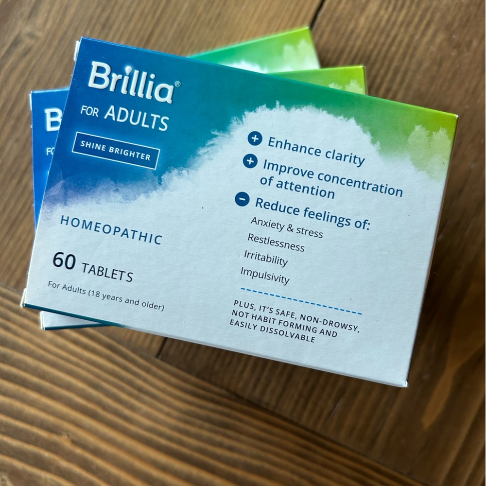 Brillia Homeopathic Tablets for Adults (4x boxes) NEW!